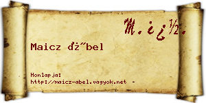 Maicz Ábel névjegykártya